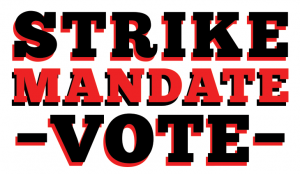 Web site - strike mandate vote title