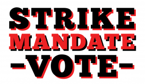 Web site - strike mandate vote title